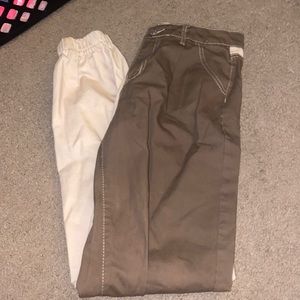 Never worn split color jeans